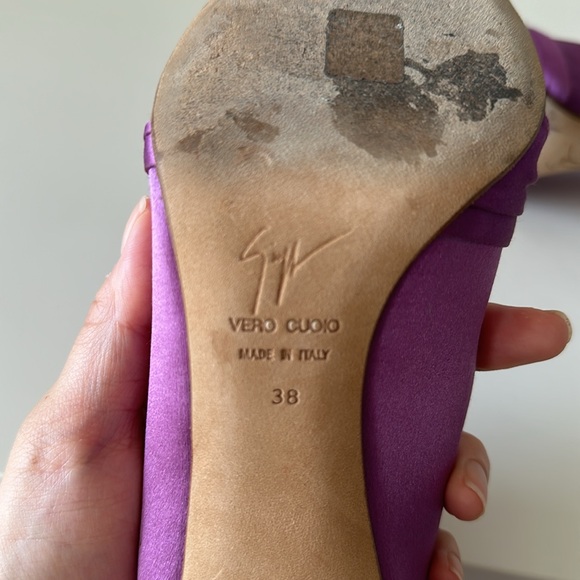 AUTHENTIC Giuseppe Zanotti Satin Peeptoe Size US8/ EU8 - Picture 8 of 10